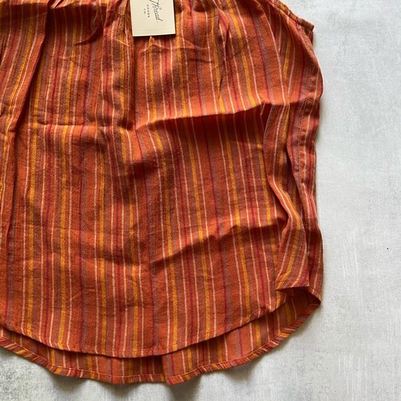 UNIVERSAL THREAD striped peasant square neck top - Picture 4 of 6